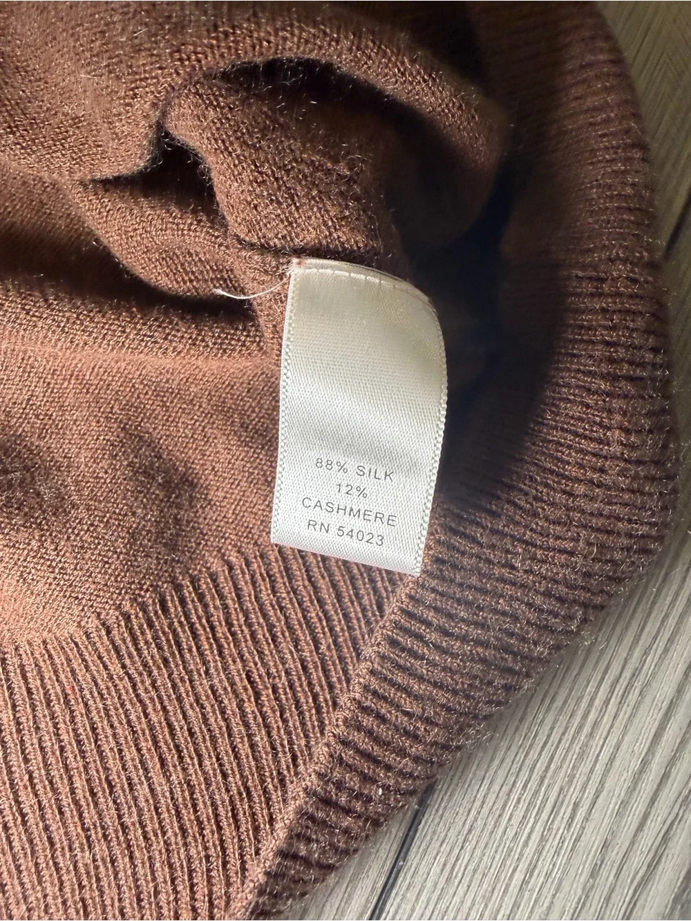Banana Republic Men's Brown Crewneck Sweater Silk Cashmere Size Large